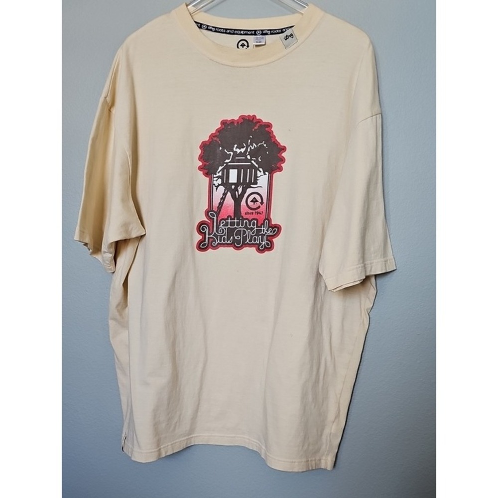 LRG Treehouse Graphic Tee Streetwear Skate Cream XXL Y2K